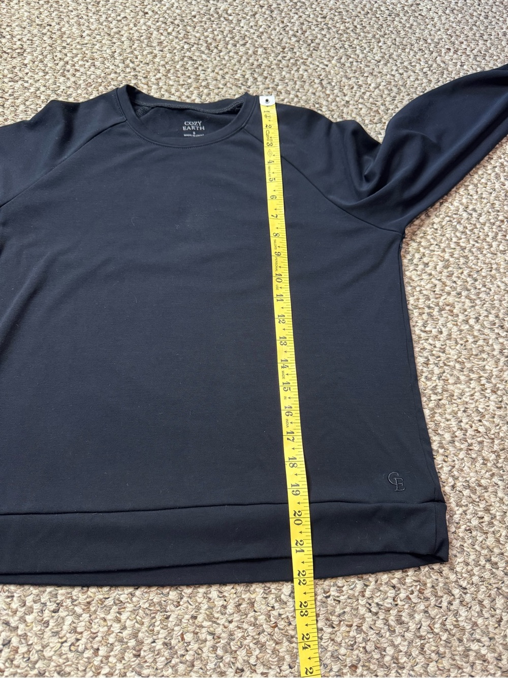Cozy Earth Brushed Bamboo Pullover Crew size S - Picture 10 of 11